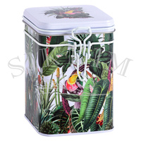 Komplet puszek JM `Rainforest` kwadratowych z zawiasem 150g